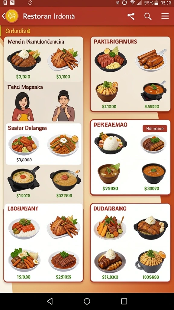Tampilan antarmuka yang user-friendly.