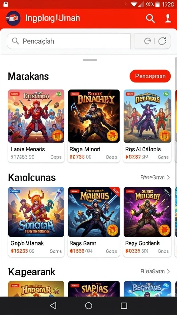 Beragam pilihan permainan untuk meningkatkan keseruan.