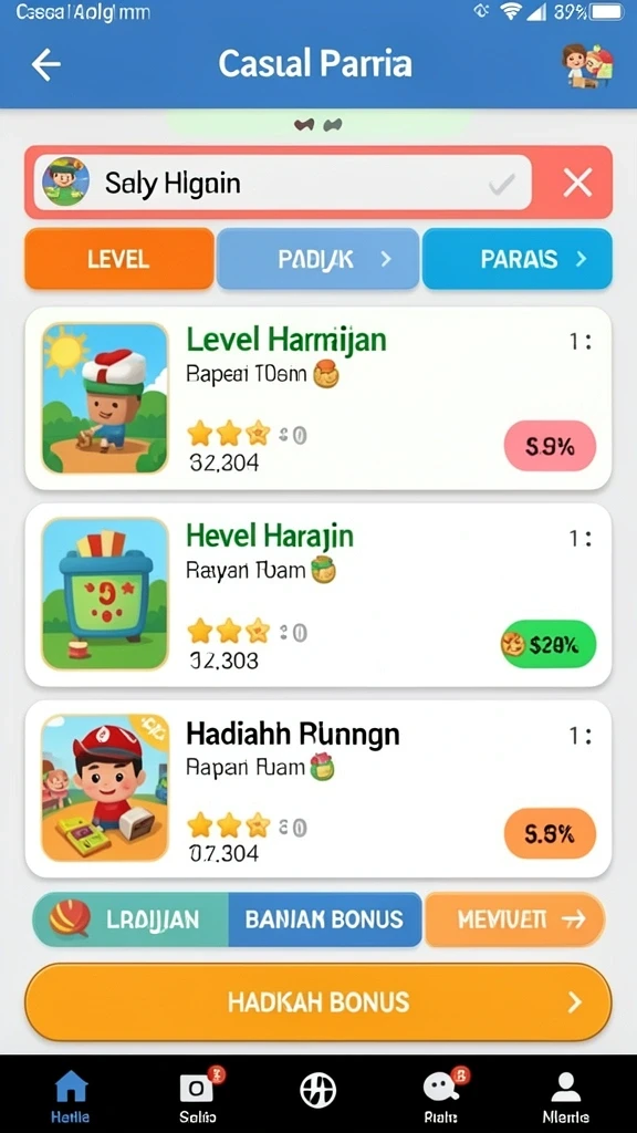 Mode permainan yang bervariasi untuk semua level.