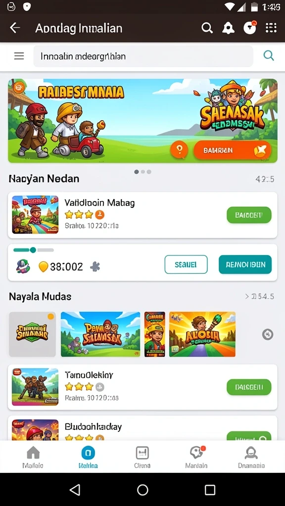Screenshot menunjukkan berbagai tema slot yang menarik.