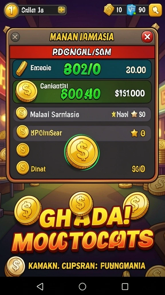 Screenshot menampilkan fitur bonus putaran gratis yang menguntungkan.