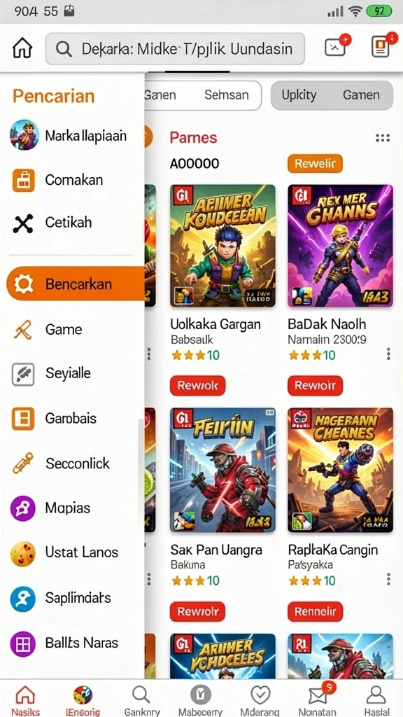 Tampilan antarmuka yang user-friendly dan intuitif.