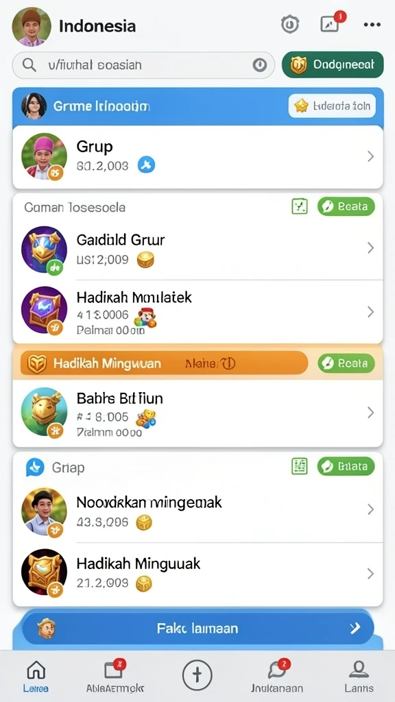 Berbagai pilihan permainan yang menarik dan menghibur.