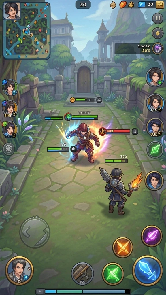 Screenshot menampilkan grafis tajam dan karakter yang dinamis.